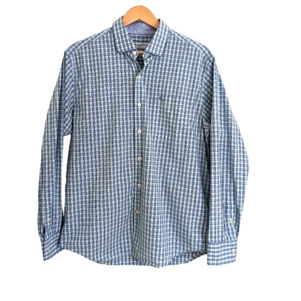NWOT Tommy Bahama Cotton Casual Button Up Plaid Shirt Size M